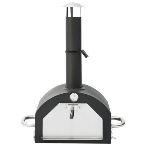 Eleganz Garten-Pizzaofen mit Pizzastein - Robuster Pizzaofen für den Außenbereich, SPCC mit Pulverbeschichtung, ideal für Gartenpartys und Familienfeiern von Eleganz