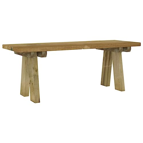 Eleganz Gartenbank 110 cm aus massivem Kiefernholz, grün imprägniert - langlebig & wetterfest für Terrasse & Garten von Eleganz