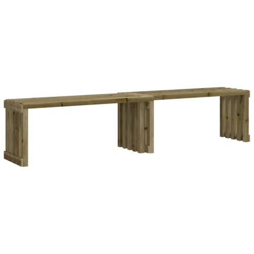 Eleganz Gartenbank Ausziehbar 212,5x40,5x45cm - Kesseldruckimprägniertes Kiefernholz - Langlebig & Wetterfest - Perfekt für Terrasse & Garten von Eleganz