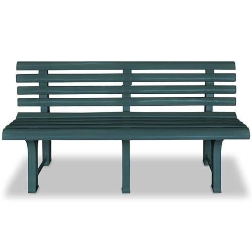 Eleganz Gartenbank aus Kunststoff 145,5 cm Grün - Langlebige und wetterfeste Gartensitzbank für Terrasse, Garten oder Balkon - Perfekte Outdoor-Sitzgelegenheit von Eleganz