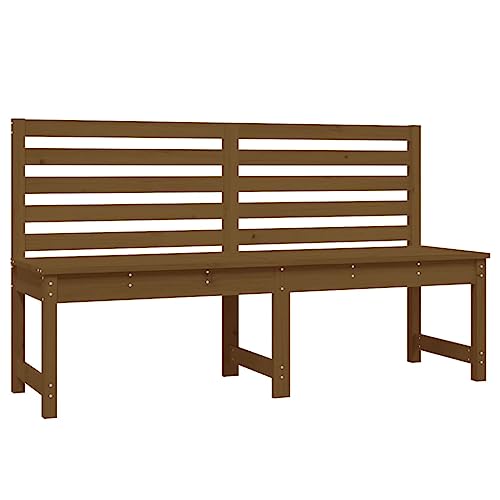 Eleganz Gartenbank aus massivem Kiefernholz 157,5 cm - Langlebiges Gartensitzmöbel für Terrasse und Garten - Natürliches Design für gemütliche Stunden im Freien von Eleganz