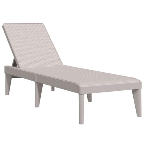 Eleganz Gartenbett Sonnenliege Cappuccino-Braun 186x60x29 cm - 100% PP, langlebig & pflegeleicht - Perfekt für Garten, Terrasse oder Balkon - Komfortables Relaxen im Freien von Eleganz