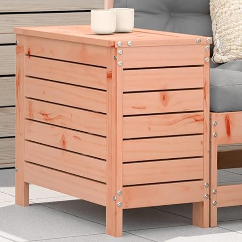 Eleganz Gartenhocker aus massivem Douglasienholz (unbehandelt) - Langlebiger und natürlicher Hocker für Garten, Terrasse oder Balkon - Stabiles Sitzmöbel aus Holz von Eleganz