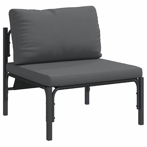 Eleganz Gartenmöbel aus Stahl mit Kissen Anthrazit - Langlebige Gartensitzmöbel für Terrasse und Garten - Komfortabel und Wetterfest von Eleganz