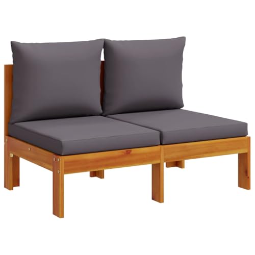 Eleganz Gartensofa 2-Sitzer aus Akazien-Massivholz, ölbehandelt – Langlebiges Gartensitzmöbel für Terrasse & Garten, Komfortable Kissen inklusive von Eleganz