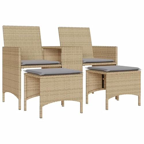Eleganz Gartensofa 2-Sitzer mit Tisch und Hockern aus PE-Rattan & pulverbeschichtetem Stahl – Beige Outdoor-Möbel für Garten, Terrasse oder Balkon – Langlebig & Wetterfest Eleganz Gartensofa 2-Sitzer mit Tisch und Hockern aus PE-Rattan & pulverbeschichtetem Stahl – Beige Outdoor-Möbel für Garten, Terrasse oder Balkon – Langlebig & Wetterfest von Eleganz