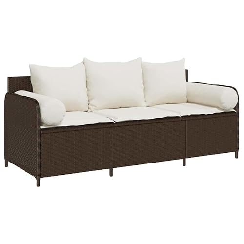Eleganz Gartensofa 3-Sitzer PE-Rattan mit Kissen - Pulverbeschichteter Stahl - Langlebiges & Bequemes Gartensitzmöbel für Terrasse & Garten Eleganz Gartensofa 3-Sitzer PE-Rattan mit Kissen - Pulverbeschichteter Stahl - Langlebiges & Bequemes Gartensitzmöbel für Terrasse & Garten von Eleganz