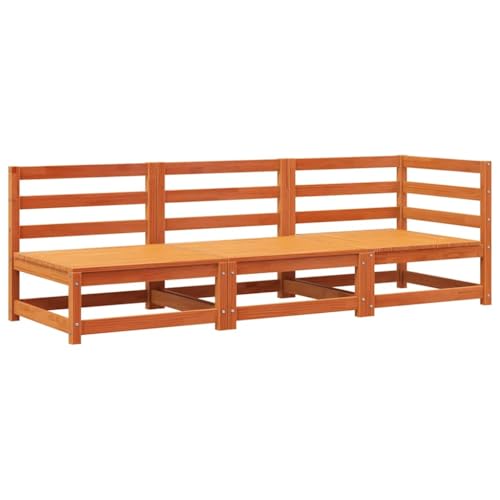 Eleganz Gartensofa 3-Sitzer aus massivem Kiefernholz - Robust & langlebig für Garten und Terrasse - Natürliches Design für entspannte Stunden im Freien von Eleganz