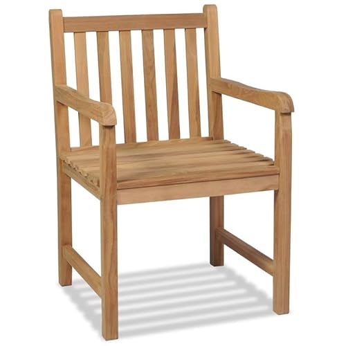 Eleganz Gartenstühle 2 STK. aus fein geschliffenem Teakholz – Langlebig & pflegeleicht für Garten, Terrasse und Balkon von Eleganz