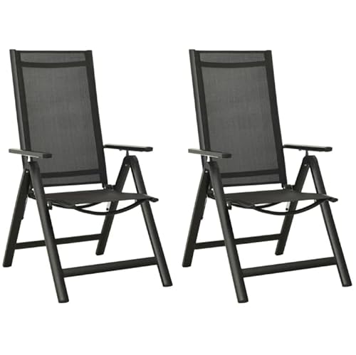 Eleganz Gartenstühle Hochlehner Klappbar Alu 2er Set: Liegestuhl 7-Fach Verstellbar bis 110kg - Balkonstühle, Campingstuhl, Gartenmöbel Set Eleganz Gartenstühle Hochlehner Klappbar Alu 2er Set: Liegestuhl 7-Fach Verstellbar bis 110kg - Balkonstühle, Campingstuhl, Gartenmöbel Set von Eleganz