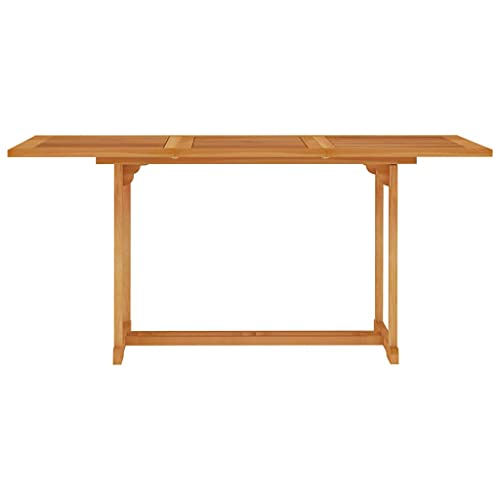 Eleganz Gartentisch 150x90x75 cm aus fein geschliffenem Teakholz mit wasserbasiertem Lack - Langlebig & pflegeleicht für Terrasse & Garten von Eleganz