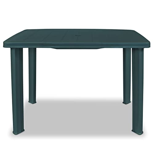 Eleganz Gartentisch Grün 101 x 68 x 72 cm Kunststoff – Langlebiger und pflegeleichter Gartentisch für Terrasse und Balkon von Eleganz