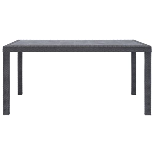 Eleganz Gartentisch aus Kunststoff mit Rattan-Optik 150x90x72 cm - Langlebig & Pflegeleicht - Perfekt für Garten, Terrasse oder Balkon - Modernes Design für Ihren Outdoor-Bereich von Eleganz
