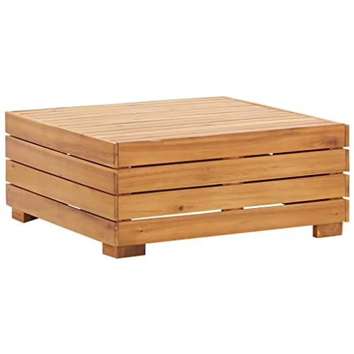 Eleganz Gartentisch und Hocker aus Akazien-Massivholz mit Kissen – Langlebiges und stilvolles Gartensitzmöbel für Terrasse und Garten von Eleganz