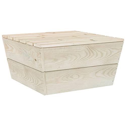 Eleganz Gartentische 2 STK. 60x60x30 cm aus imprägniertem Fichtenholz - Langlebig & Wetterfest - Perfekt für Garten, Terrasse oder Balkon von Eleganz