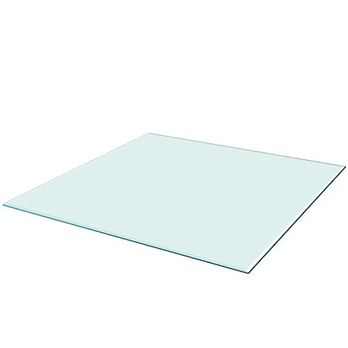 Eleganz Gehärtetes Glas Tischplatte 800x800 mm - Quadratisch, Langlebig & Modern - Perfekt für Wohnzimmer, Küche oder Büro von Eleganz