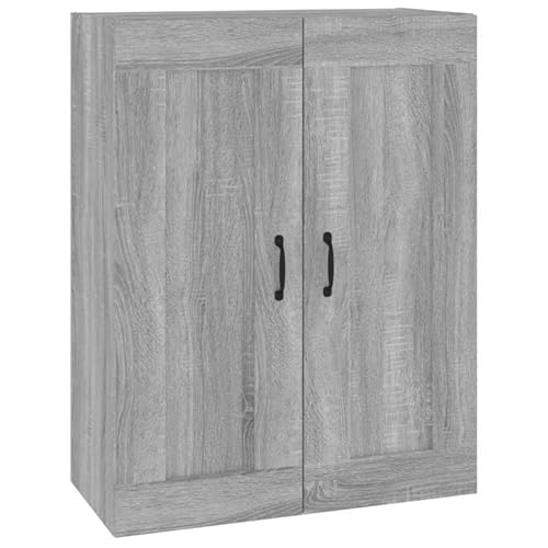 Eleganz Hängeschrank Grau Sonoma 69,5x32,5x90 cm - Moderner Wandschrank für Wohnzimmer, Schlafzimmer oder Flur - Platzsparend & Stilvoll - Ideal für kleine Räume von Eleganz
