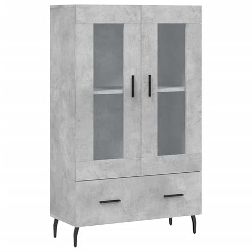 Eleganz Highboard Betongrau 69,5x31x115 cm - Modernes Wohnzimmermöbel-Set aus Holzwerkstoff, Metall & Glas - Stilvolles Stauraum-Möbel für kleine Räume Eleganz Highboard Betongrau 69,5x31x115 cm - Modernes Wohnzimmermöbel-Set aus Holzwerkstoff, Metall & Glas - Stilvolles Stauraum-Möbel für kleine Räume von Eleganz