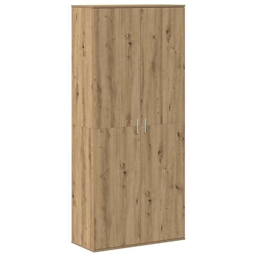 Eleganz Highboard Eiche Wohnzimmerschrank 80x35x180 cm aus Holzwerkstoff - Stilvoll & Platzsparend für Ihr Zuhause - Modernes Design mit Hochglanzfront von Eleganz