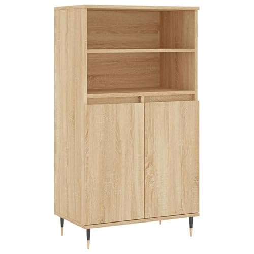 Eleganz Highboard Sonoma-Eiche 60x36x110 cm - Moderner Wohnzimmerschrank aus Holzwerkstoff & Metall - Stilvolles Möbelstück für kleine Räume - Robust & Langlebig Eleganz Highboard Sonoma-Eiche 60x36x110 cm - Moderner Wohnzimmerschrank aus Holzwerkstoff & Metall - Stilvolles Möbelstück für kleine Räume - Robust & Langlebig von Eleganz