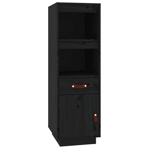 Eleganz Highboard aus Massivholz Kiefer - Wohnzimmermöbel-Set Schwarz 34x40x108,5 cm - Stilvoll & Langlebig für Kleine Räume Eleganz Highboard aus Massivholz Kiefer - Wohnzimmermöbel-Set Schwarz 34x40x108,5 cm - Stilvoll & Langlebig für Kleine Räume von Eleganz