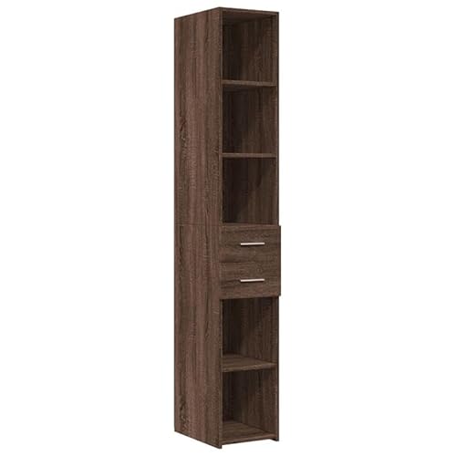 Eleganz Highboard in Braun mit Eichen-Optik | Wohnzimmermöbel-Set aus Holzwerkstoff | 30x42,5x185 cm | Stilvolles & Platzsparendes Stauraummöbel Eleganz Highboard in Braun mit Eichen-Optik | Wohnzimmermöbel-Set aus Holzwerkstoff | 30x42,5x185 cm | Stilvolles & Platzsparendes Stauraummöbel von Eleganz