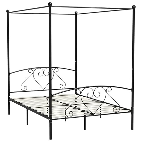 Eleganz Himmelbett-Gestell 140x200 cm schwarz Metall - Modernes Bettgestell für Schlafzimmer, Langlebig & Stabil - Perfekte Lösung für Stilvolle Einrichtung Eleganz Himmelbett-Gestell 140x200 cm schwarz Metall - Modernes Bettgestell für Schlafzimmer, Langlebig & Stabil - Perfekte Lösung für Stilvolle Einrichtung von Eleganz