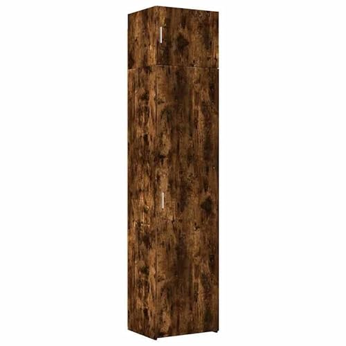 Eleganz Hochschrank Räuchereiche 50x42,5x225 cm | Schmaler Kleiderschrank für Wohnzimmer | Moderner Holzwerkstoff | Platzsparend & Langlebig | Ideal für kleine Räume von Eleganz