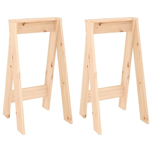 Eleganz Hocker 2er Set Kiefer Massivholz 40x40x75 cm - Stabile & Natürliche Sitzhocker für Wohnzimmer, Küche oder Garten - Ideal für kleine Räume & Gastgeber von Eleganz