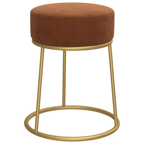 Eleganz Hocker Braun Samt – Moderner & Bequemer Sitzhocker für Wohnzimmer, Schlafzimmer oder Flur – Weiche Velours Oberfläche – Platzsparend & Stilvoll von Eleganz