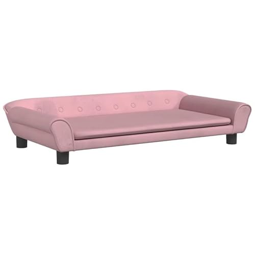 Eleganz Kindersofa Rosa 100x50x26 cm aus Samt & Kiefernholz – Perfekt für Kinderzimmer, Langlebig & Bequem – Ideales Möbelstück für Kleinkinder von Eleganz