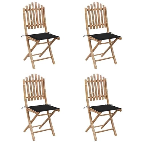 Eleganz Klappbare 5-TLG. Garten-Essgruppe aus Bambus mit Kissen – Langlebig & Umweltfreundlich – Perfekt für kleine Terrassen und Balkone Eleganz Klappbare 5-TLG. Garten-Essgruppe aus Bambus mit Kissen – Langlebig & Umweltfreundlich – Perfekt für kleine Terrassen und Balkone von Eleganz