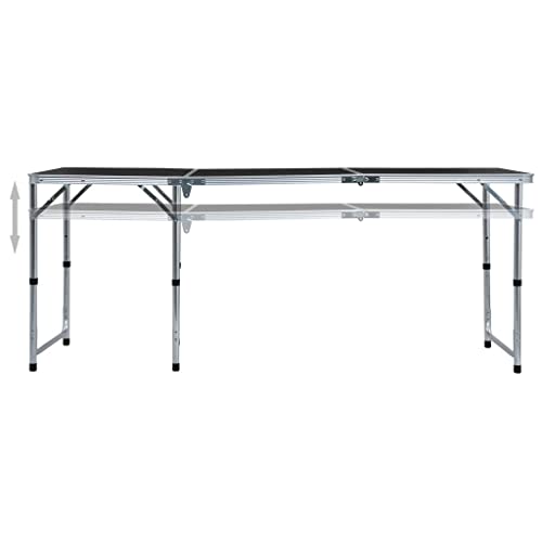 Eleganz Klappbarer Campingtisch Grau Aluminium 180 x 60 cm - Leicht & Stabil für Camping & Outdoor - Platzsparend & Langlebig Eleganz Klappbarer Campingtisch Grau Aluminium 180 x 60 cm - Leicht & Stabil für Camping & Outdoor - Platzsparend & Langlebig von Eleganz