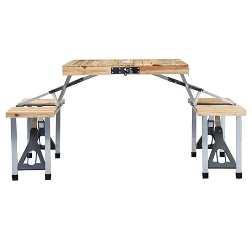 Eleganz Klappbarer Campingtisch mit 4 Sitzen - Leicht & Stabil aus Stahl/Aluminium für Garten, Camping & Picknick - Platzsparend & Wetterfest Eleganz Klappbarer Campingtisch mit 4 Sitzen - Leicht & Stabil aus Stahl/Aluminium für Garten, Camping & Picknick - Platzsparend & Wetterfest von Eleganz