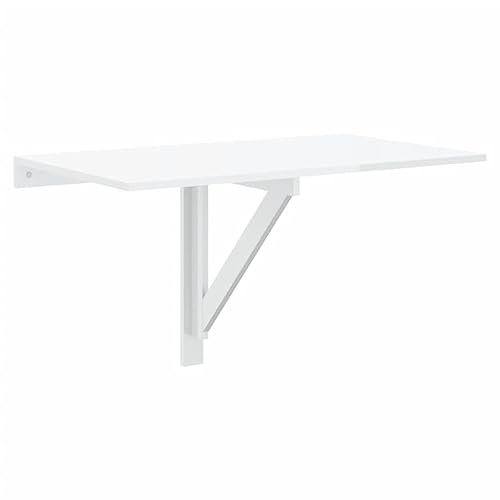 Eleganz Klapptisch Hochglanz-Weiß 100x60x56 cm aus Holzwerkstoff - Platzsparend & Stilvoll für kleine Wohnungen, Küche oder Büro von Eleganz