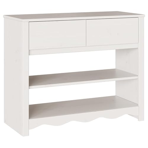 Eleganz Konsolentisch DRAMMEN aus Massivholz Kiefer - Weißer Sideboard Tisch für Wohnzimmer & Flur - Naturholz mit Maßen 89,5x37x73 cm Eleganz Konsolentisch DRAMMEN aus Massivholz Kiefer - Weißer Sideboard Tisch für Wohnzimmer & Flur - Naturholz mit Maßen 89,5x37x73 cm von Eleganz