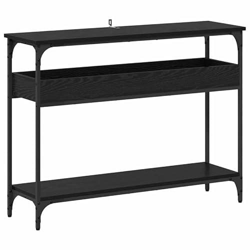 Eleganz Konsolentisch Eiche Schwarz 100 x 29 x 75 cm - Moderner Holzwerkstoff Tisch für Wohnzimmer, Flur oder Schlafzimmer - Langlebig & Stilvoll Eleganz Konsolentisch Eiche Schwarz 100 x 29 x 75 cm - Moderner Holzwerkstoff Tisch für Wohnzimmer, Flur oder Schlafzimmer - Langlebig & Stilvoll von Eleganz