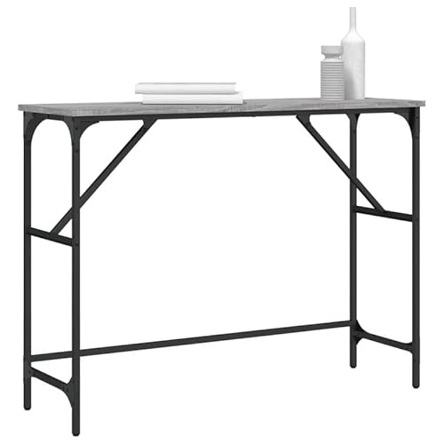 Eleganz Konsolentisch Grau Sonoma 100x32x75 cm - Moderner Beistelltisch aus Holzwerkstoff & Metall für Wohnzimmer, Flur oder Büro - Langlebig & Stilvoll Eleganz Konsolentisch Grau Sonoma 100x32x75 cm - Moderner Beistelltisch aus Holzwerkstoff & Metall für Wohnzimmer, Flur oder Büro - Langlebig & Stilvoll von Eleganz