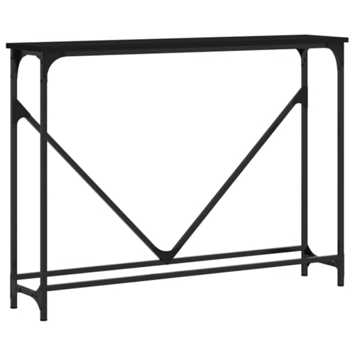 Eleganz Konsolentisch Schwarz 102x22,5x75 cm aus Holzwerkstoff & Metall - Moderner Sideboard-Tisch für Wohnzimmer, Schlafzimmer oder Flur - Stilvoll & Platzsparend Eleganz Konsolentisch Schwarz 102x22,5x75 cm aus Holzwerkstoff & Metall - Moderner Sideboard-Tisch für Wohnzimmer, Schlafzimmer oder Flur - Stilvoll & Platzsparend von Eleganz