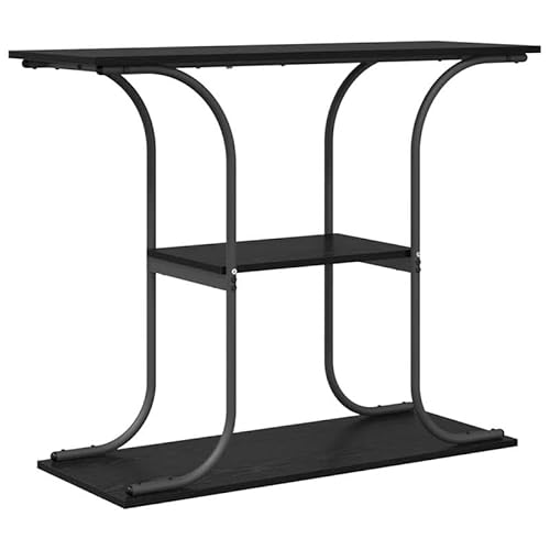Eleganz Konsolentisch Schwarze Eiche 101 x 35 x 80,5 cm aus Holzwerkstoff - moderner Couchtisch für Wohnzimmer & Flur - langlebig & stabil von Eleganz