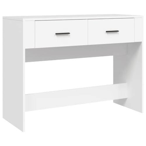 Eleganz Konsolentisch Weiß 100x39x75 cm aus Holzwerkstoff - Moderner Sideboard-Tisch für Wohnzimmer, Schlafzimmer & Flur - Platzsparend & Langlebig von Eleganz