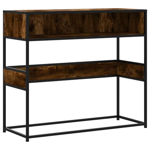 Eleganz Konsolentisch aus Räuchereiche 90x35x80 cm - Moderner Holzwerkstoff & Metall - Perfekt für kleine Wohnungen & Wohnzimmer - Langlebig & Stilvoll Eleganz Konsolentisch aus Räuchereiche 90x35x80 cm - Moderner Holzwerkstoff & Metall - Perfekt für kleine Wohnungen & Wohnzimmer - Langlebig & Stilvoll von Eleganz