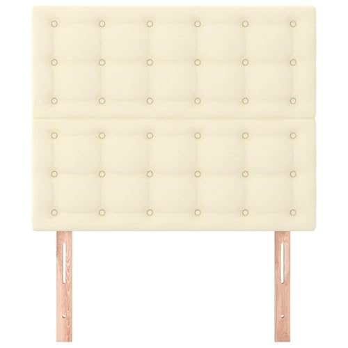 Eleganz Kopfteil 2er Set Creme Kunstleder 80x5x78/88 cm - Modernes Kopfbrett für Schlafzimmer, Langlebig & Pflegeleicht - Massives Lärchenholz & Holzwerkstoff Eleganz Kopfteil 2er Set Creme Kunstleder 80x5x78/88 cm - Modernes Kopfbrett für Schlafzimmer, Langlebig & Pflegeleicht - Massives Lärchenholz & Holzwerkstoff von Eleganz