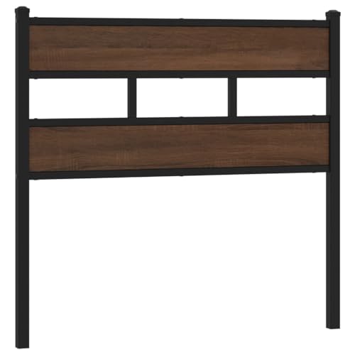 Eleganz Kopfteil Braun Eichen-Optik 90 cm aus Stahl und Holzwerkstoff - Modernes Bettgestell für Schlafzimmer, langlebig & stabil - Ideal für kleine Räume Eleganz Kopfteil Braun Eichen-Optik 90 cm aus Stahl und Holzwerkstoff - Modernes Bettgestell für Schlafzimmer, langlebig & stabil - Ideal für kleine Räume von Eleganz