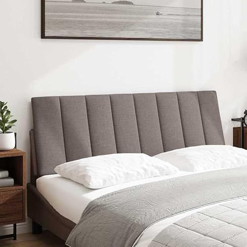 Eleganz Kopfteil-Kissen Hanko 120 cm Taupe - Weiches Stoffkissen fürs Bett (100% Polyester) - Bequeme Kopfstütze für Sofa oder Schlafzimmer - Pflegeleicht & Langlebig von Eleganz