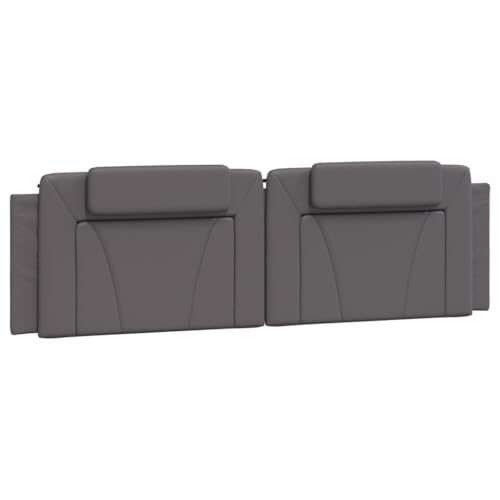 Eleganz Kopfteil-Kissen 'Viana' Grau 180 cm Kunstleder - Luxuriöses Bettkopfteil für Schlafzimmer, pflegeleichtes Kunstleder & stilvolle Designlösung von Eleganz
