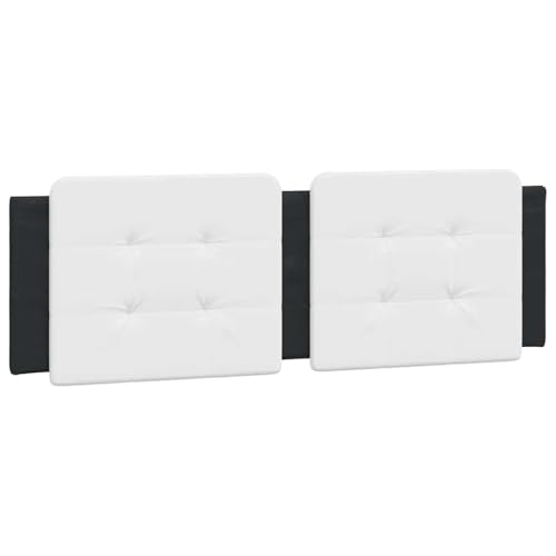 Eleganz Kopfteil-Kissen 'Zadar' 160 cm in Weiß & Schwarz - Kunstleder Kopfteil für Bett & Zubehör - Stilvolles & Bequemes Design - Modernes Schlafzimmer-Accessoire von Eleganz