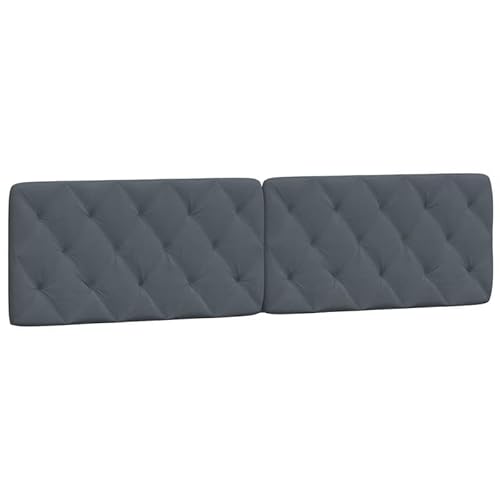 Eleganz Kopfteil-Kissen dunkelgrau 200 cm für Bett - Samtbezug aus 100% Polyester - Komfortables Kopfkissen für besseren Schlaf Eleganz Kopfteil-Kissen dunkelgrau 200 cm für Bett - Samtbezug aus 100% Polyester - Komfortables Kopfkissen für besseren Schlaf von Eleganz