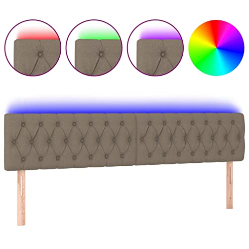 Eleganz Kopfteil für Bett in Taupe, 180x7x78/88 cm, Stoffbezug – Modernes Design für Schlafzimmer, Hintergrundbeleuchtung & Komfort Eleganz Kopfteil für Bett in Taupe, 180x7x78/88 cm, Stoffbezug – Modernes Design für Schlafzimmer, Hintergrundbeleuchtung & Komfort von Eleganz