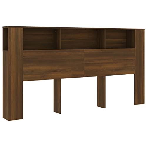 Eleganz Kopfteil mit Ablagen in Braun Eichen-Optik | 200x18,5x104,5 cm | Stilvolles & Praktisches Bett-Kopfteil mit Ablageflächen | Ideal für Schlafzimmer im Landhausstil | Hochwertige Holzoptik Eleganz Kopfteil mit Ablagen in Braun Eichen-Optik | 200x18,5x104,5 cm | Stilvolles & Praktisches Bett-Kopfteil mit Ablageflächen | Ideal für Schlafzimmer im Landhausstil | Hochwertige Holzoptik von Eleganz